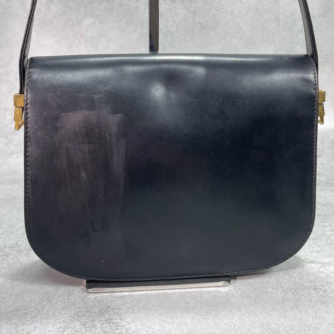 Gucci Shoulder Bag Black Gold Leather — view 3