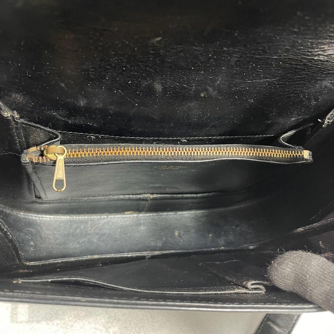 Gucci Shoulder Bag Black Gold Leather — view 5