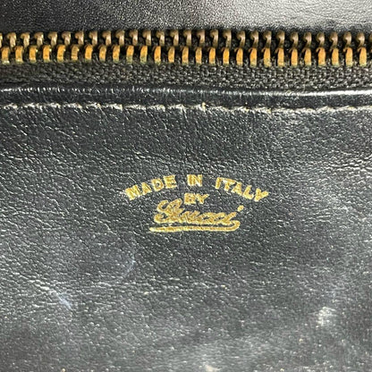Gucci Shoulder Bag Black Gold Leather — view 7