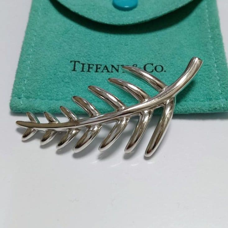 Tiffany Leaf Brooch Silver 1996