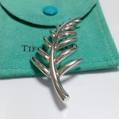 Tiffany Leaf Brooch Silver 1996