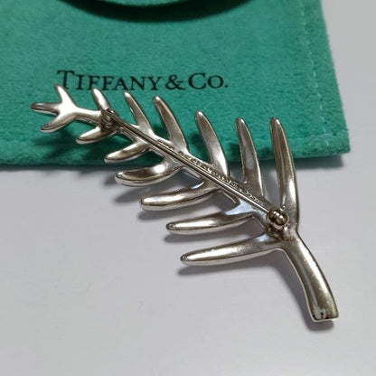 Tiffany Leaf Brooch Silver 1996