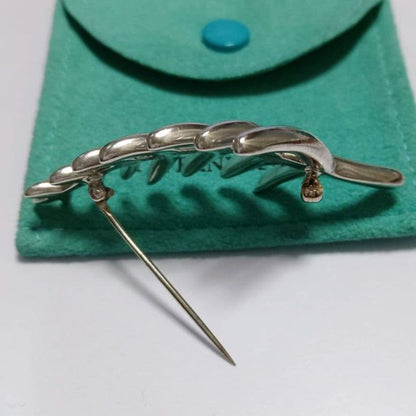 Tiffany Leaf Brooch Silver 1996