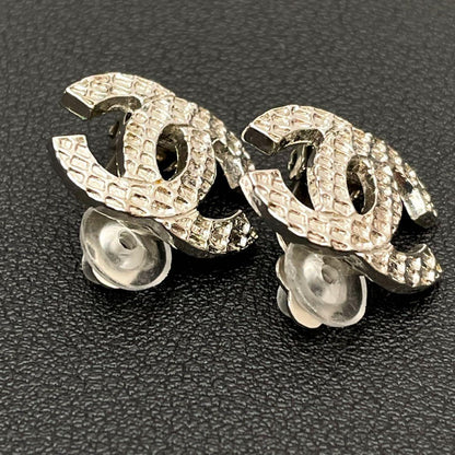 Chanel CC Logo Earrings Silver Icon Coco — view 7