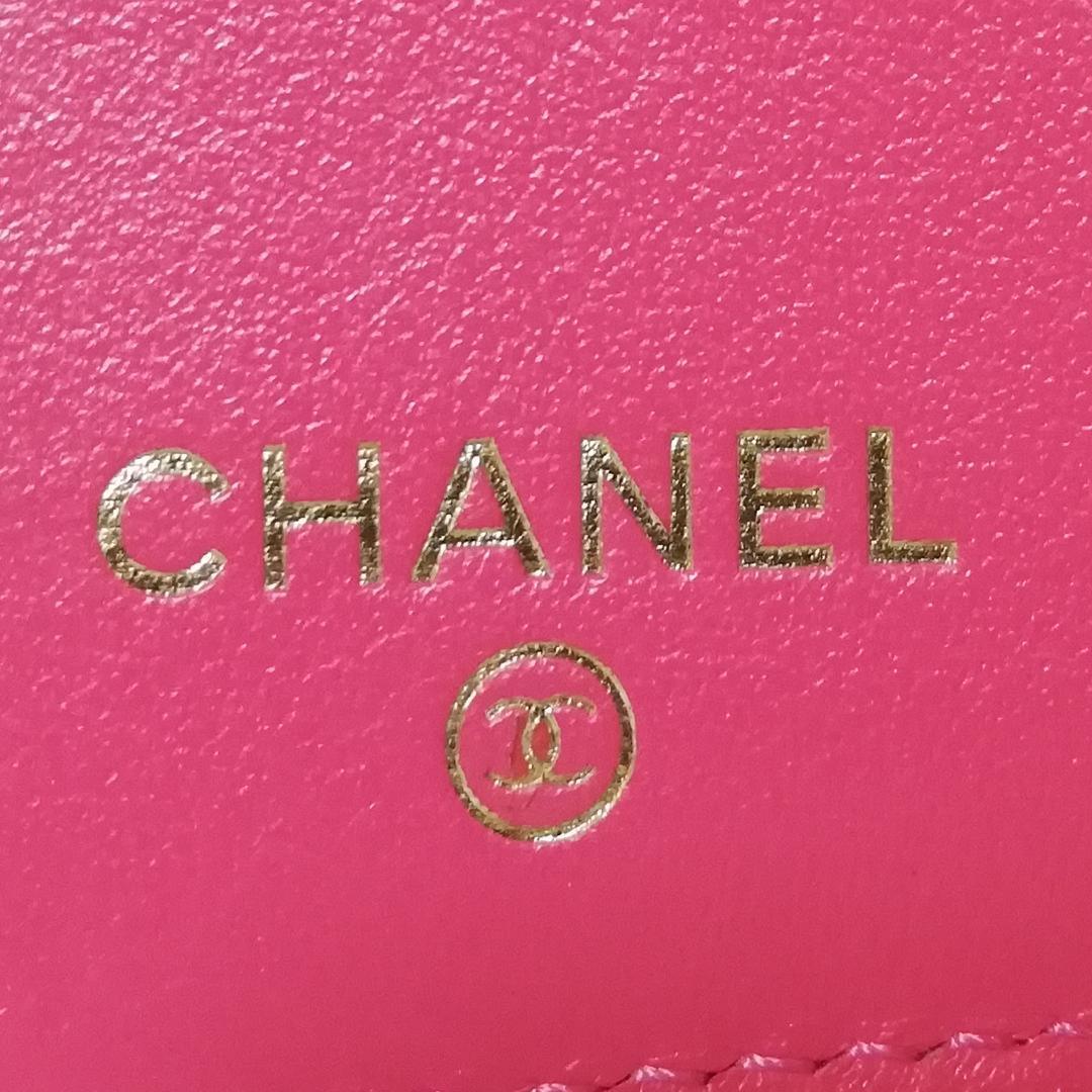 Chanel Caviar Leather Trifold Wallet White
