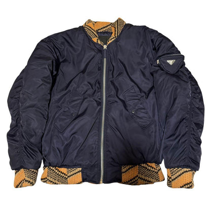 Prada Re-Nylon Knit Bomber Jacket Raf Simons