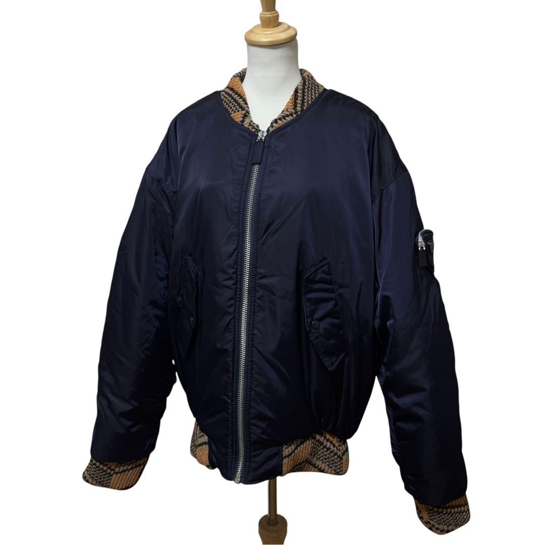 Prada Re-Nylon Knit Bomber Jacket Raf Simons — view 3