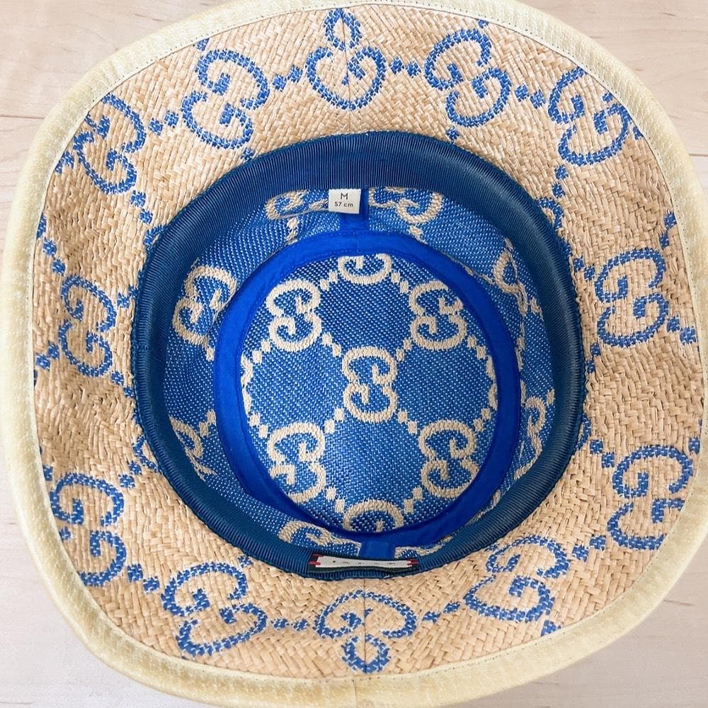 Gucci GG Raffia Bucket Hat M 57 cm — view 4