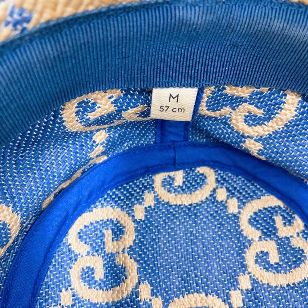 Gucci GG Raffia Bucket Hat M 57 cm — view 5