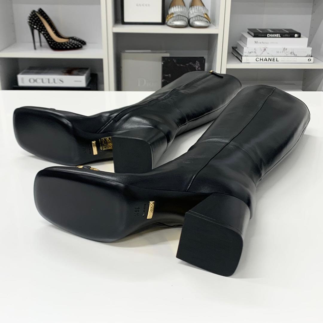 Gucci Horsebit Leather Long Boots Black — view 6