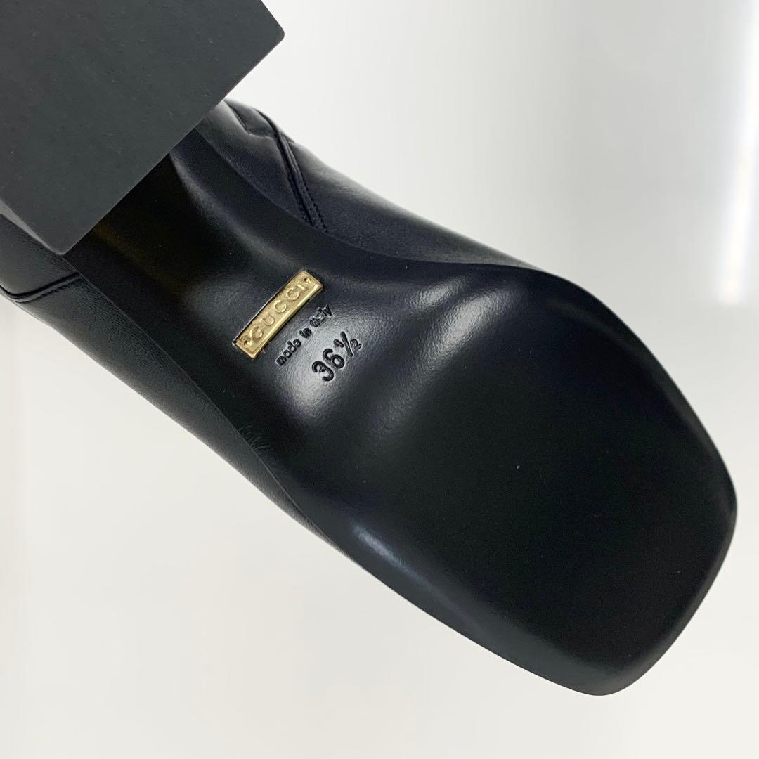Gucci Horsebit Leather Long Boots Black — view 7