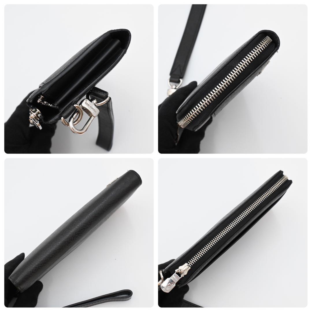Louis Vuitton Taiga Zippy Dragonne Wallet Black — view 6