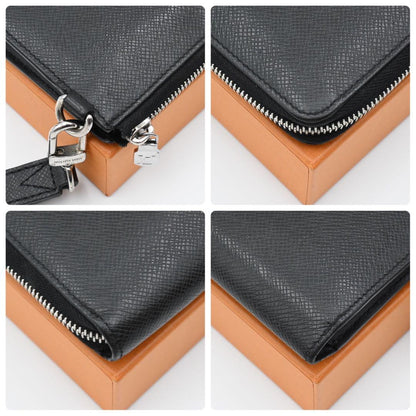 Louis Vuitton Taiga Zippy Dragonne Wallet Black — view 8