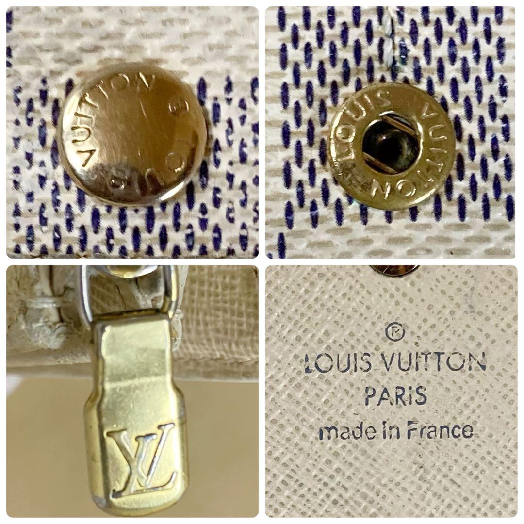 Louis Vuitton Portefeuille Sarah Damier Azure Long Wallet With 10 Card Slots