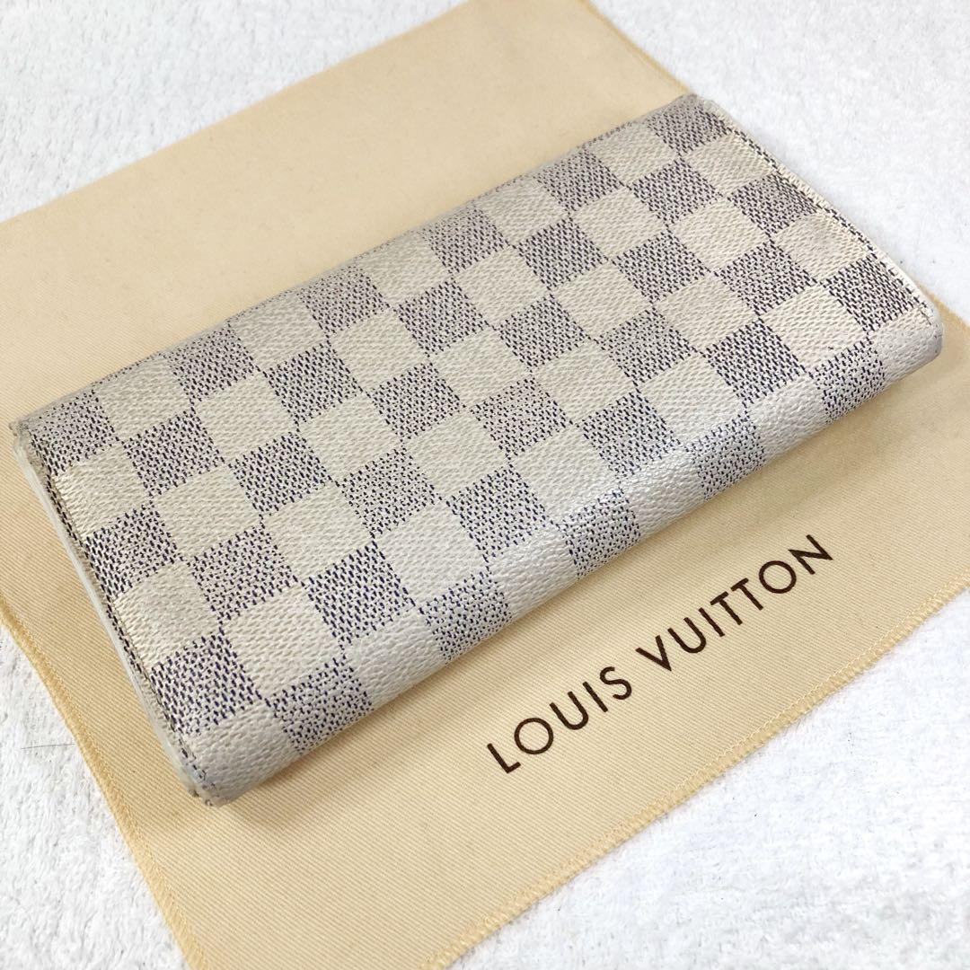 Louis Vuitton Portefeuille Sarah Damier Azure Long Wallet With 10 Card Slots