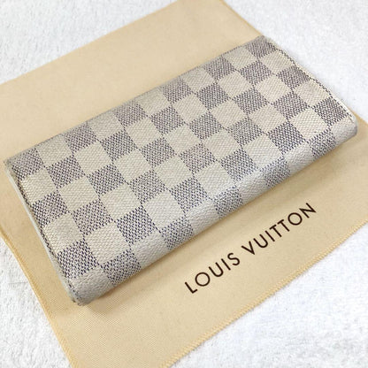 Louis Vuitton Portefeuille Sarah Damier Azure Long Wallet With 10 Card Slots