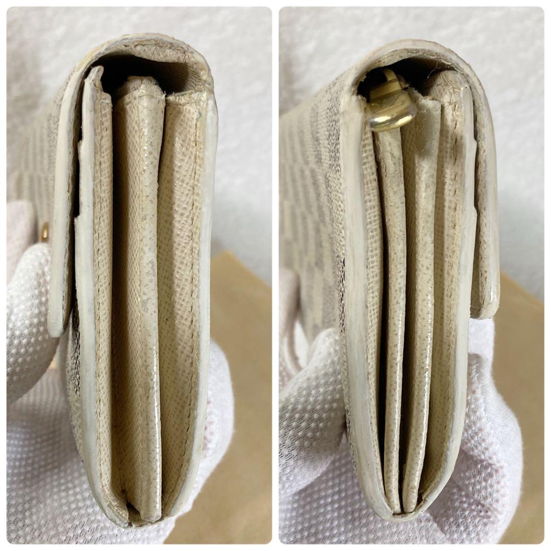 Louis Vuitton Portefeuille Sarah Damier Azure Long Wallet With 10 Card Slots