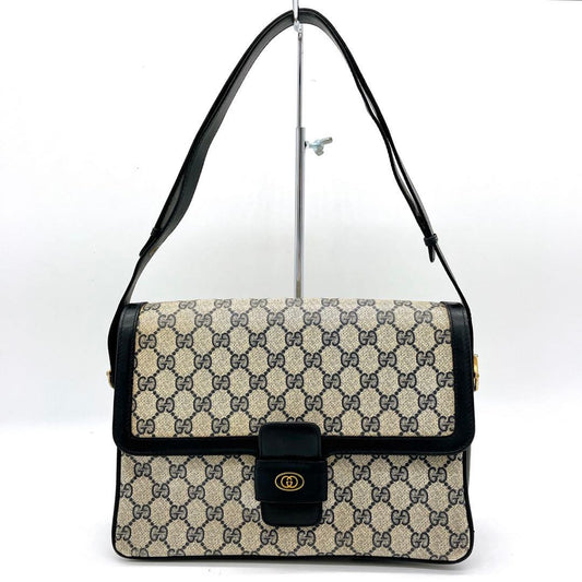 Gucci Shoulder Bag GG Supreme Navy PVC Leather