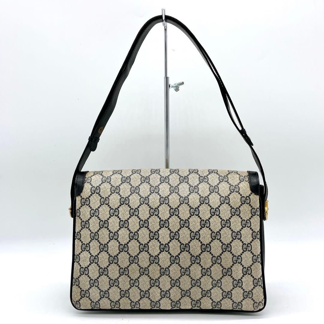 Gucci Shoulder Bag GG Supreme Navy PVC Leather