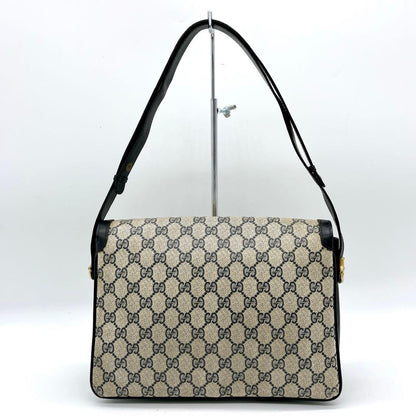 Gucci Shoulder Bag GG Supreme Navy PVC Leather