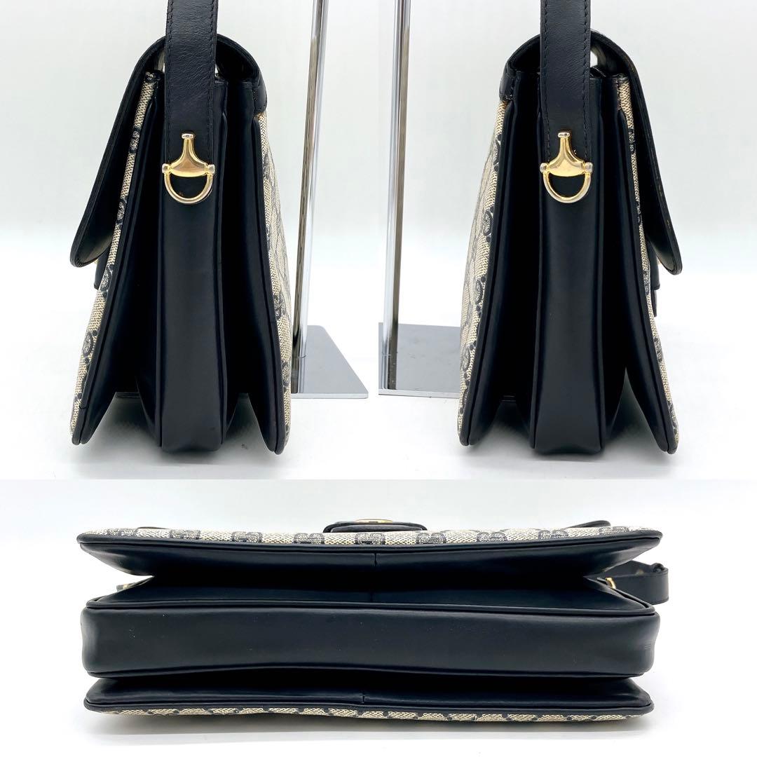 Gucci Shoulder Bag GG Supreme Navy PVC Leather