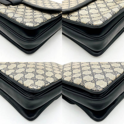 Gucci Shoulder Bag GG Supreme Navy PVC Leather