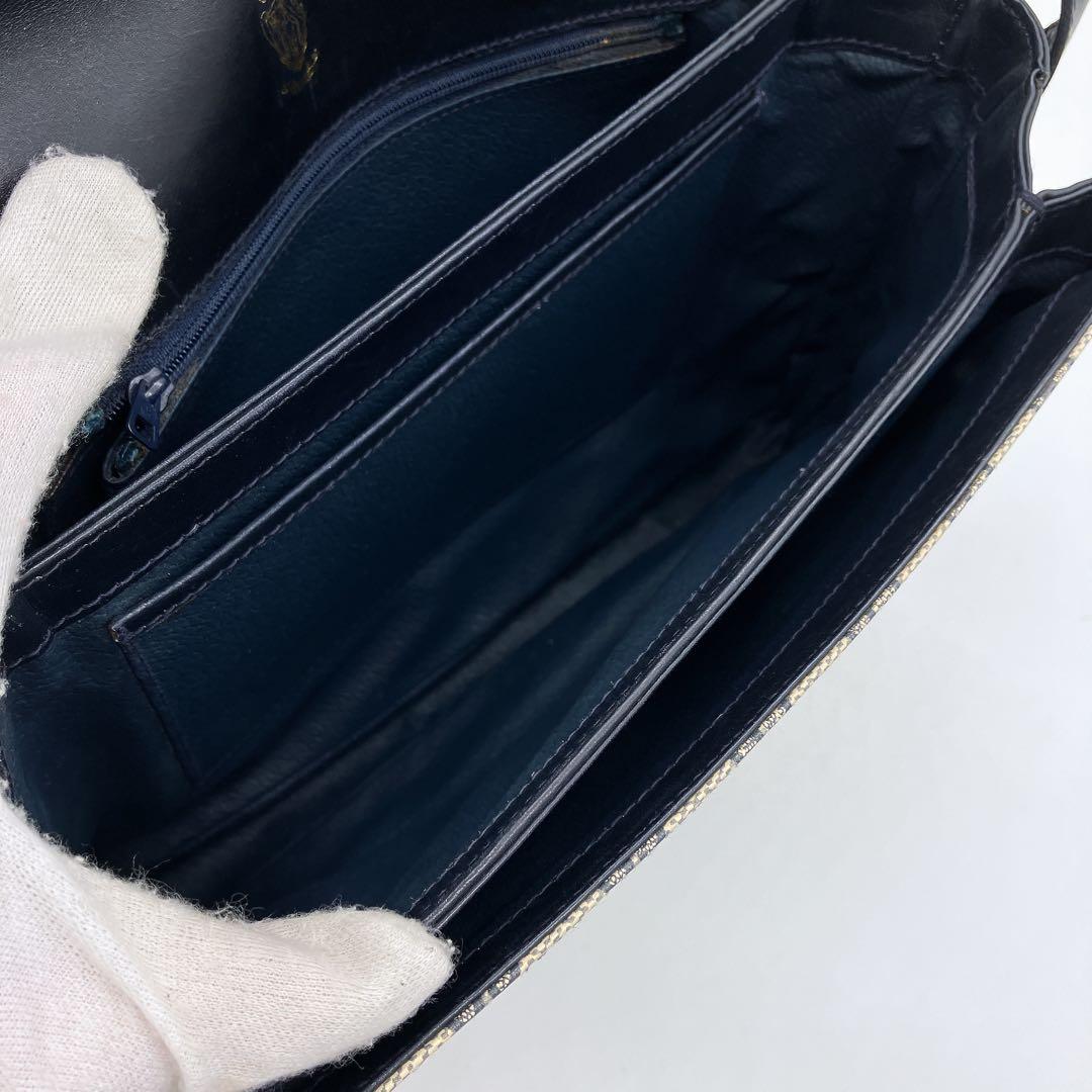 Gucci Shoulder Bag GG Supreme Navy PVC Leather