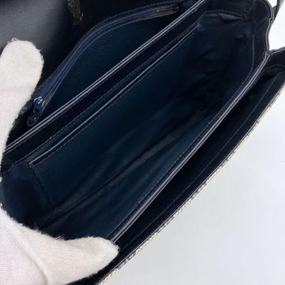 Gucci Shoulder Bag GG Supreme Navy PVC Leather