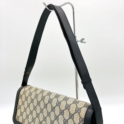 Gucci Shoulder Bag GG Supreme Navy PVC Leather