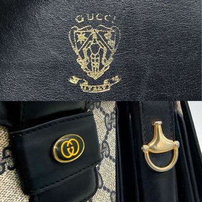Gucci Shoulder Bag GG Supreme Navy PVC Leather