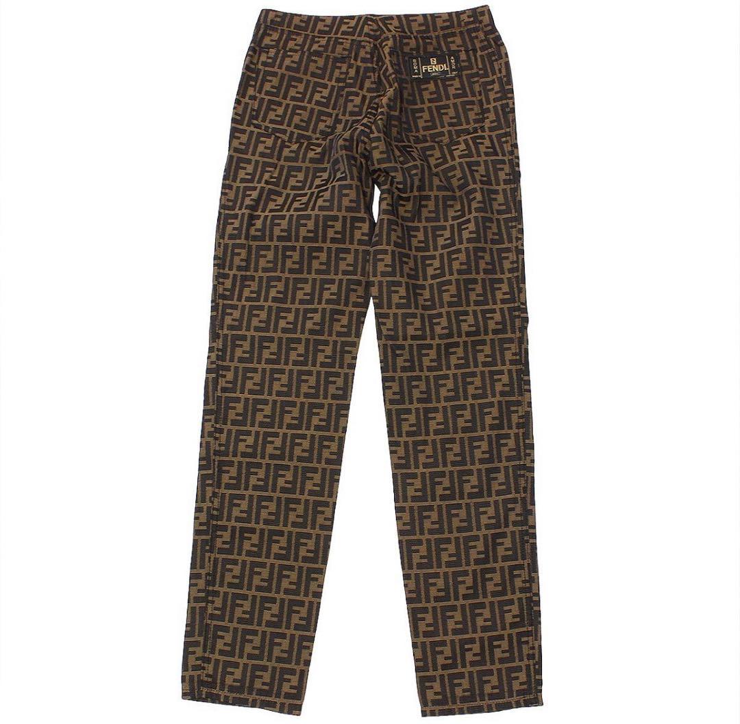 Fendi Zucca Pattern All Over Straight Pants 42 — view 2