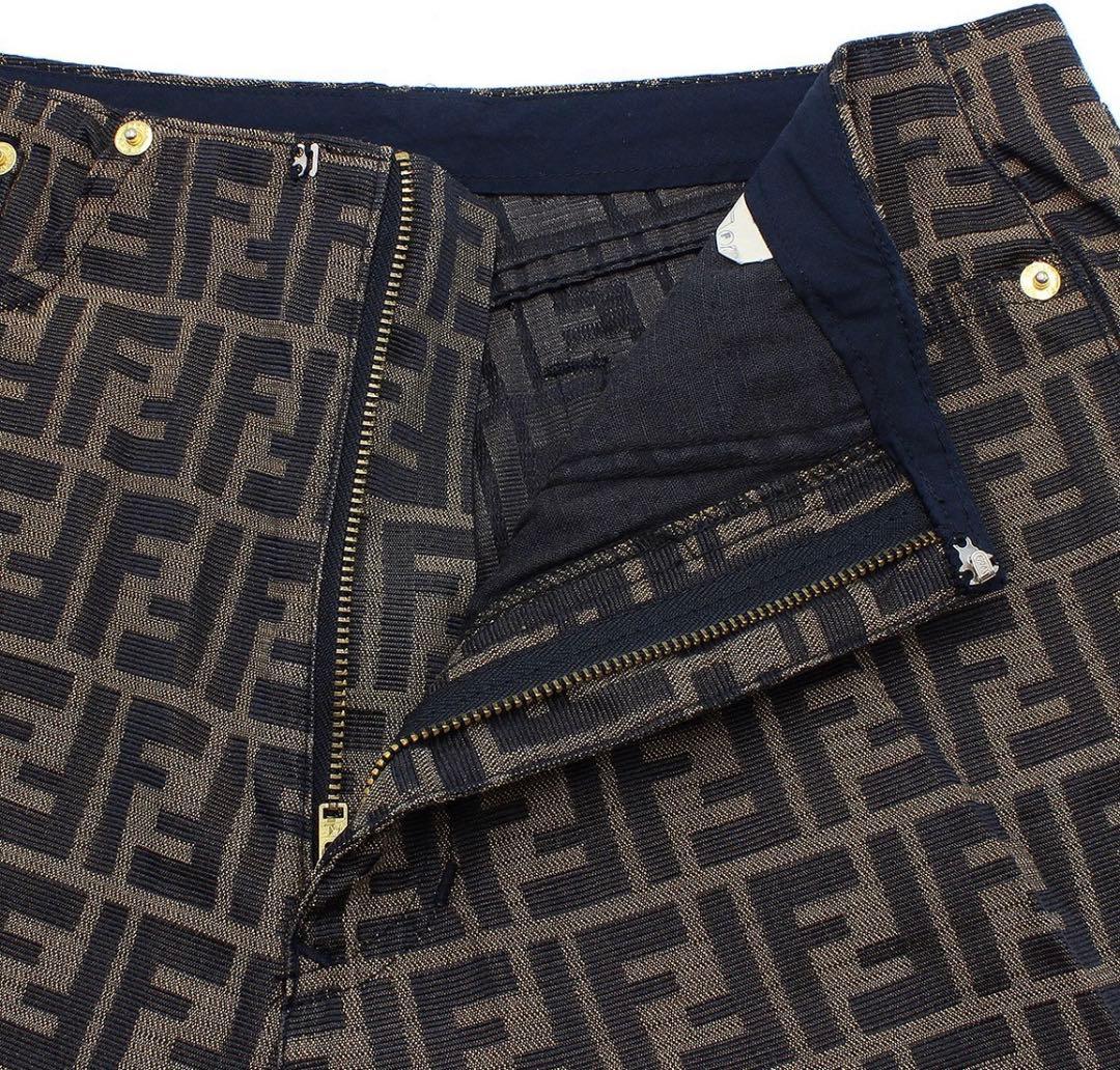 Fendi Zucca Pattern All Over Straight Pants 42 — view 3