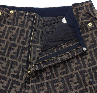 Fendi Zucca Pattern All Over Straight Pants 42 — view 3
