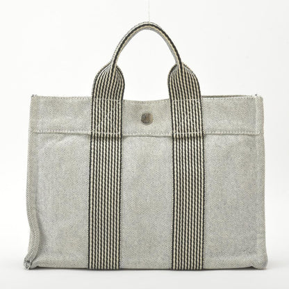 Hermes New Fourre Tout PM Handbag Canvas Gray Tote — view 3