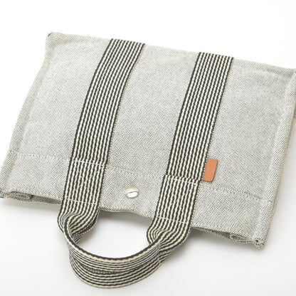 Hermes New Fourre Tout PM Handbag Canvas Gray Tote — view 4