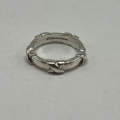 Tiffany & Co Signature Cross Stitch Ring Silver — view 2