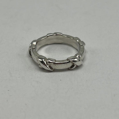 Tiffany & Co Signature Cross Stitch Ring Silver — view 5