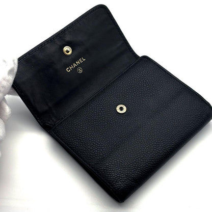 Chanel Wallet Coco Stitch Caviar Trifold Compact — view 3