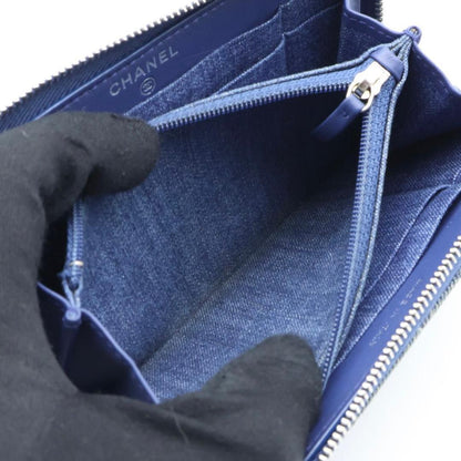 Chanel Quilted Denim Compact Zip Wallet — view 4