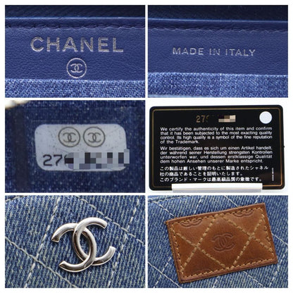 Chanel Quilted Denim Compact Zip Wallet — view 7