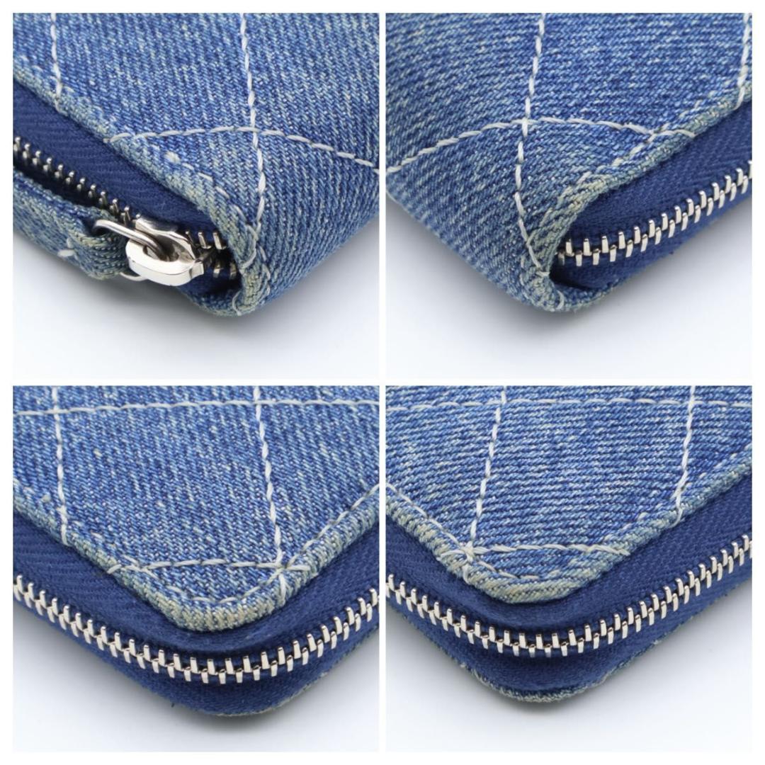 Chanel Quilted Denim Compact Zip Wallet — view 8