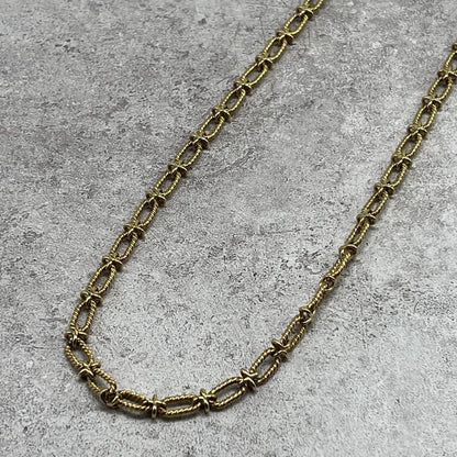 Tiffany & Co Twisted Rope Cross Necklace 14k