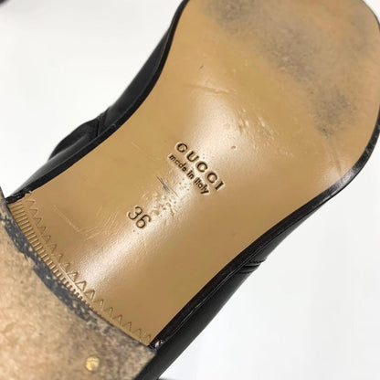 Gucci Leather Tassel Sherry Line Long Boots Black — view 8