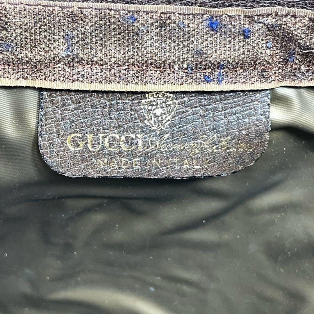 Gucci GG Sherry Line Clutch Brown Beige Logo — view 5