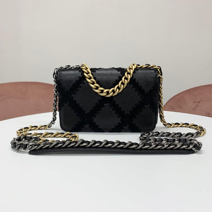 Chanel 19 Calfskin Shoulder Bag Chain Wallet — view 3