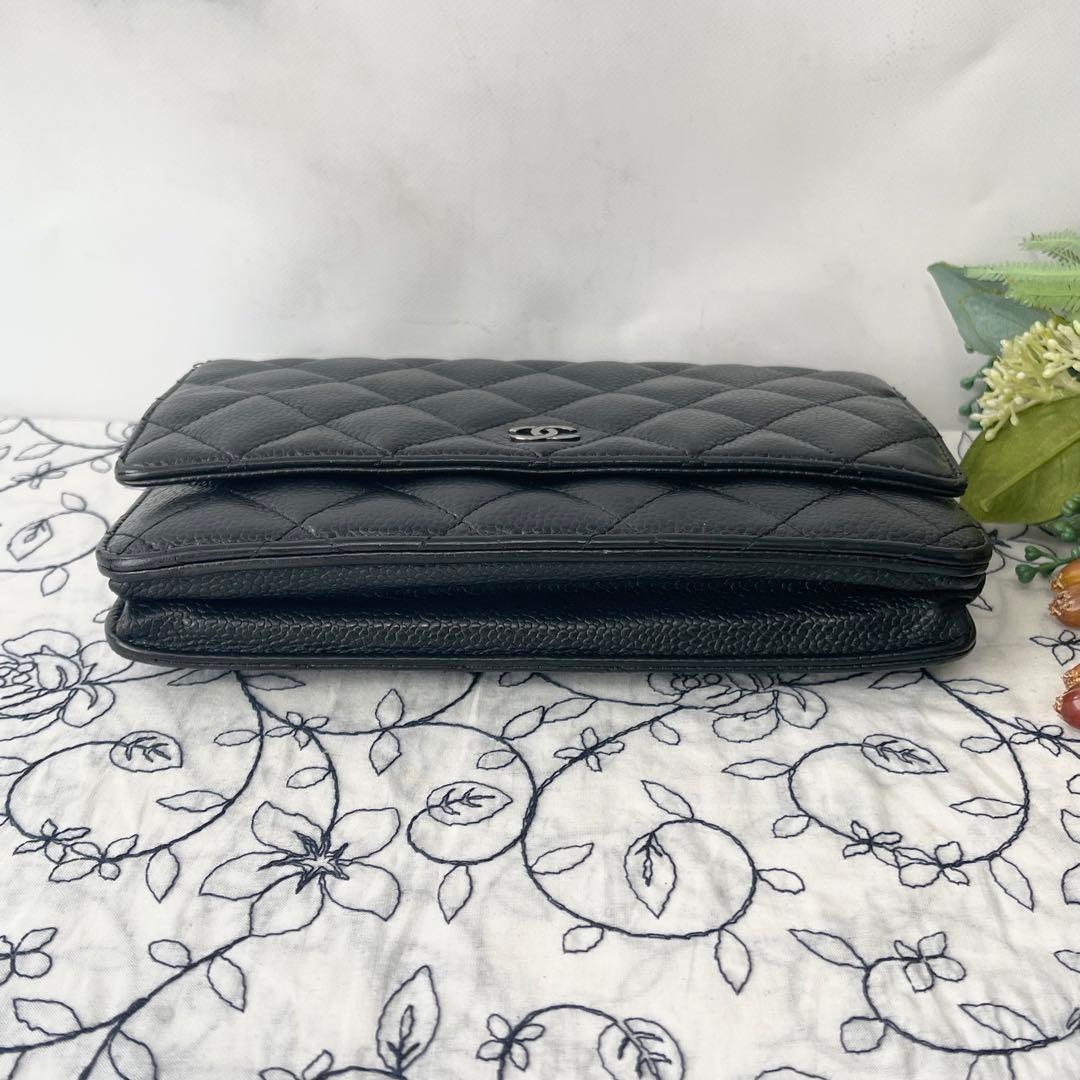 Chanel Chain Wallet Quilted Caviar Leather — view 5