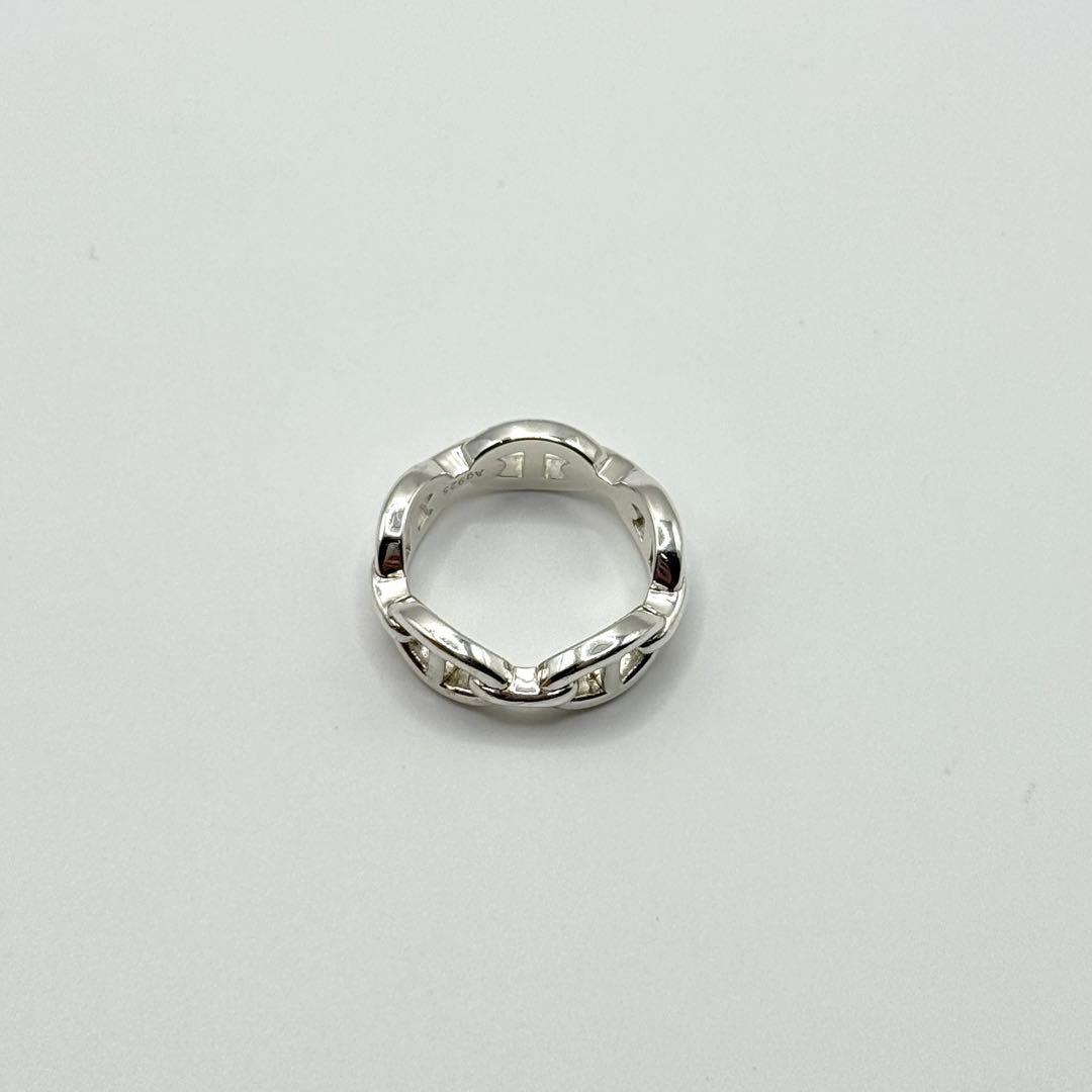 Hermes Ring Ancienne Chaine d'Ancre 925 Sterling Silver 57
