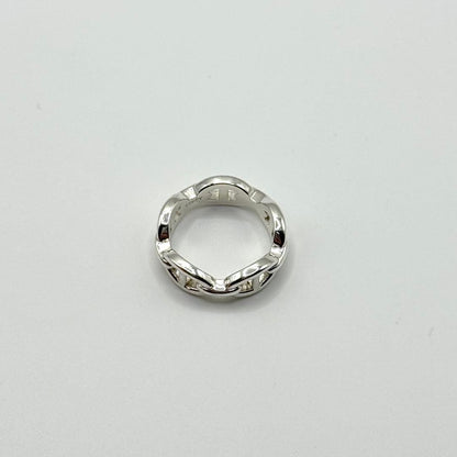 Hermes Ring Ancienne Chaine d'Ancre 925 Sterling Silver 57