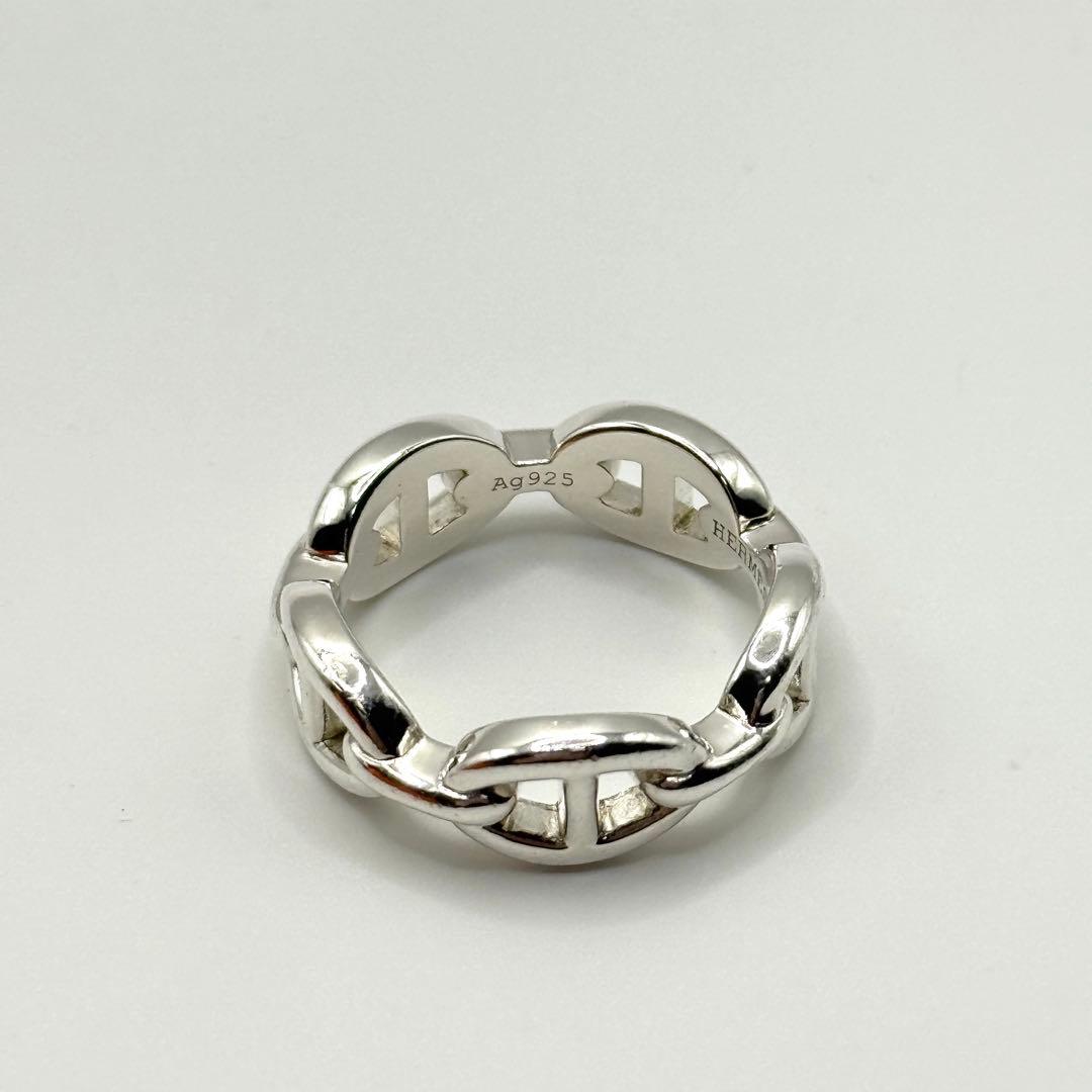 Hermes Ring Ancienne Chaine d'Ancre 925 Sterling Silver 57