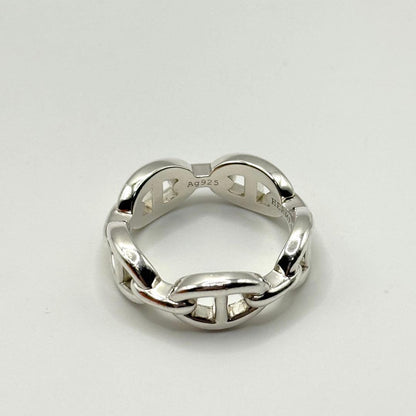 Hermes Ring Ancienne Chaine d'Ancre 925 Sterling Silver 57